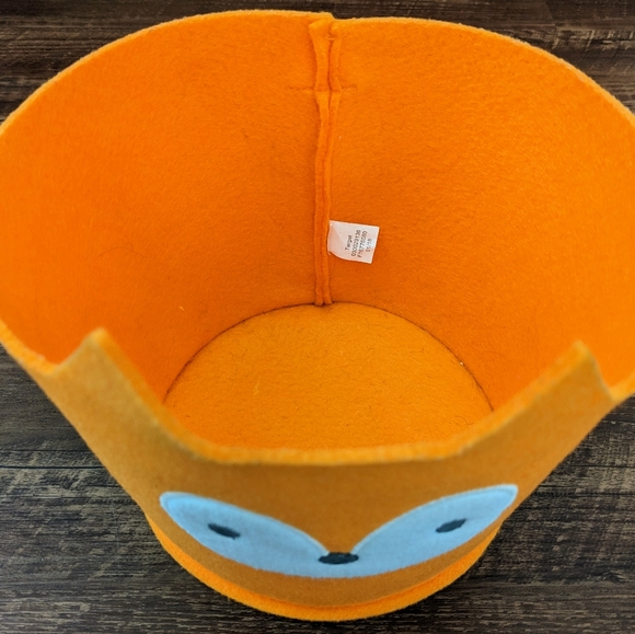Cloud Island Orange Fox Felt Storage Bin - Picture 3 of 5